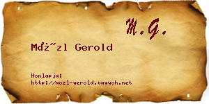 Mözl Gerold névjegykártya